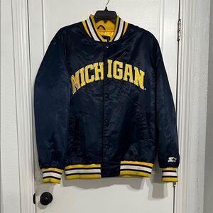 Vintage Original STARTER Michigan Jacket in Navy and Yellow
